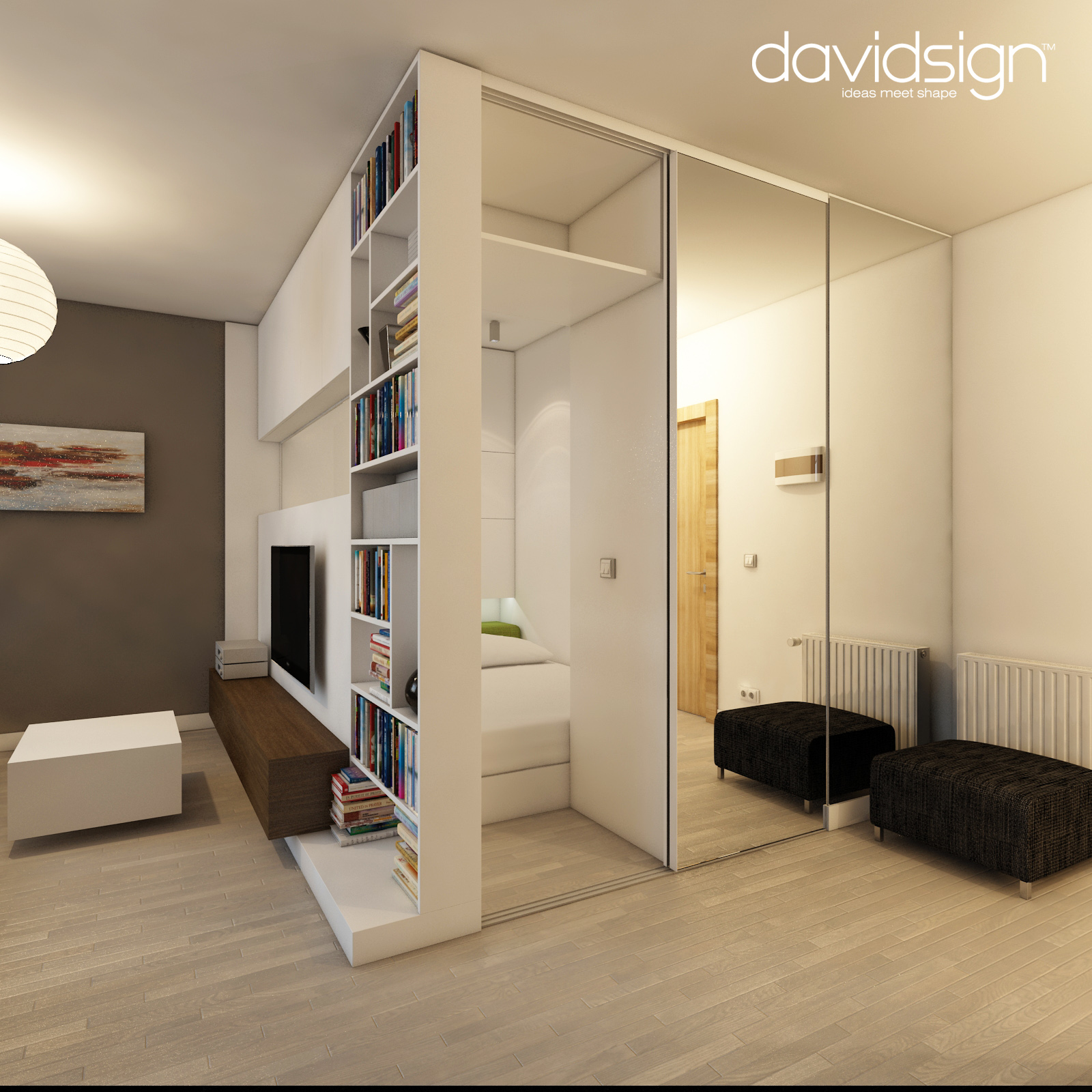 Concept dormitor in living